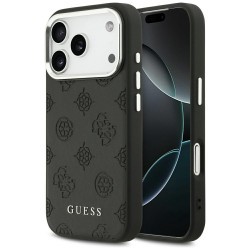 Guess Peony Hot Stamp Script MagSafe Case for iPhone 17 Pro Black