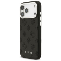 Guess Peony Hot Stamp Script MagSafe Case for iPhone 17 Pro Max Black