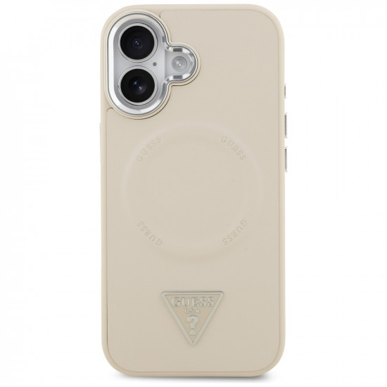 Guess Triangle Logo MagSafe Case for iPhone 17 Beige