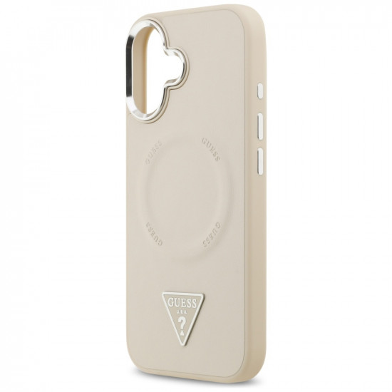 Guess Triangle Logo MagSafe Case for iPhone 17 Beige