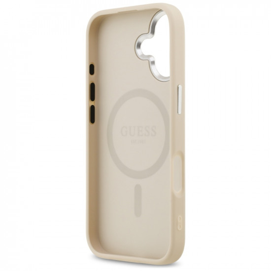 Guess Triangle Logo MagSafe Case for iPhone 17 Beige