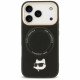 Karl Lagerfeld Big Strap Choupette Metal Logo MagSafe Case for iPhone 17 Pro Black