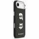 Karl Lagerfeld FW Grained Karl & Choupette Heads Pins & Logo Case for iPhone Air Black