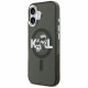 Karl Lagerfeld IML Glitter Karl & Choupette Sketch Logo MagSafe Case for iPhone 17 Black