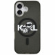 Karl Lagerfeld IML Glitter Karl & Choupette Sketch Logo MagSafe Case for iPhone 17 Black