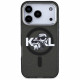 Karl Lagerfeld IML Glitter Karl & Choupette Sketch Logo MagSafe Case for iPhone 17 Pro Black