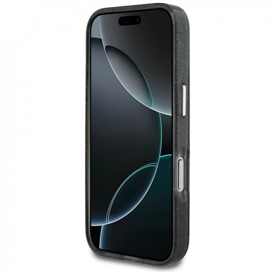 Karl Lagerfeld IML Glitter Karl & Choupette Sketch Logo MagSafe Case for iPhone 17 Pro Black