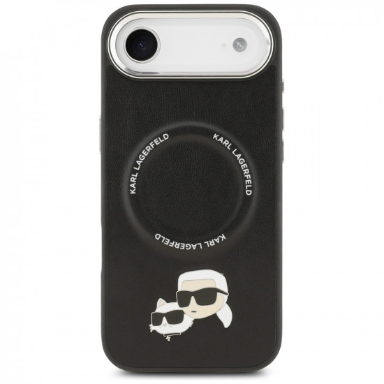 Karl Lagerfeld Karl & Choupette Pins MagSafe Case for iPhone Air Black