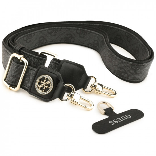 Universal lanyard Guess CBDY 4G Tether Patch Strass Metal Logo black