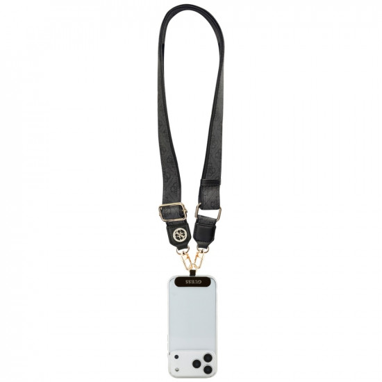 Universal lanyard Guess CBDY 4G Tether Patch Strass Metal Logo black