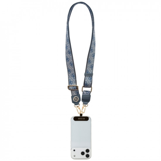 Universal lanyard Guess CBDY 4G Tether Patch Strass Metal Logo blue