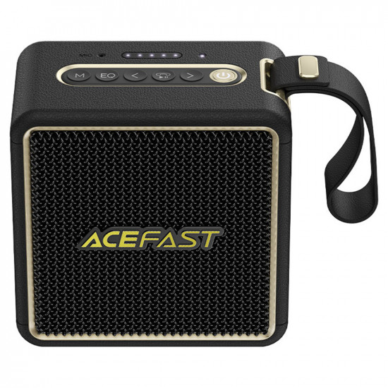 Acefast Wireless Speaker Nano (K3) Bluetooth 5.4, RGB Lights, Handsfree Calls, USB, TF, AUX, IPX6, USB C, 2600mAh Black