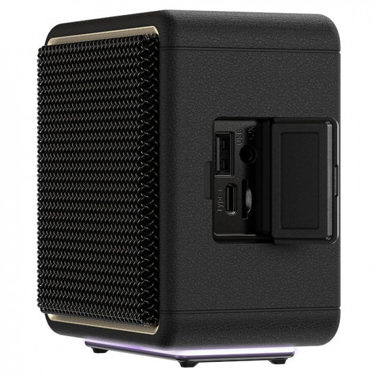 Acefast Wireless Speaker Nano (K3) Bluetooth 5.4, RGB Lights, Handsfree Calls, USB, TF, AUX, IPX6, USB C, 2600mAh Black