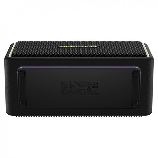 Acefast Wireless Speaker (K3 Ultra) BT 5.4, TF, AUX, RGB Lights, DSP Processor, 360° Sound, IPX6, 120W, 4500mAh Black