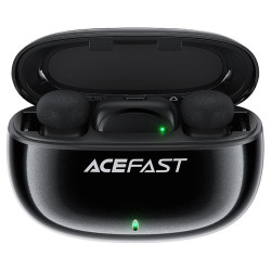 Acefast Wireless Lavalier Microphones (R2) Type C, 360°, Noise Reduction, Dual mic Rec, 300mAh, Ultra low Latency Black