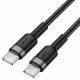 Acefast Data Cable (C22 03) Fast Charge, Type C to Type C, 60W, 3A, Nylon Braid, FCC, CE, RoHS, EAC, 1.2m Black Acefast Data Cable (C22 03) Fast Charge, Type C to Type C, 60W, 3A, Nylon Braid, FCC, CE, RoHS, EAC, 1.2m Black