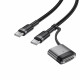 Acefast Data Cable (C22 05) Fast Charging, Type C to Type C, MagSafe 3 Adapter, 240W, 48V/5A, 1.2m Black Acefast Data Cable (C22 05) Fast Charging, Type C to Type C, MagSafe 3 Adapter, 240W, 48V/5A, 1.2m Black