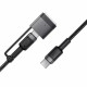Acefast Data Cable (C22 05) Fast Charging, Type C to Type C, MagSafe 3 Adapter, 240W, 48V/5A, 1.2m Black Acefast Data Cable (C22 05) Fast Charging, Type C to Type C, MagSafe 3 Adapter, 240W, 48V/5A, 1.2m Black