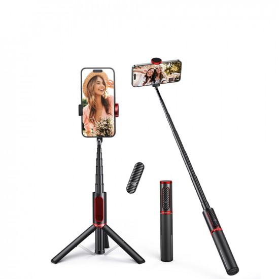 Acefast Selfie Stick (E31) with Automatic Tripod, Long Telescopic Rod, Remote Control, 177cm, for 60 95mm Phones Black Acefast Selfie Stick (E31) with Automatic Tripod, Long Telescopic Rod, Remote Control, 177cm, for 60 95mm Phones Black