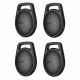 Acefast (4pack) Smart Tracker (S2) Compatible Apple Find My (iOS Only), with Lanyard, Bluetooth, 230mAh Black
