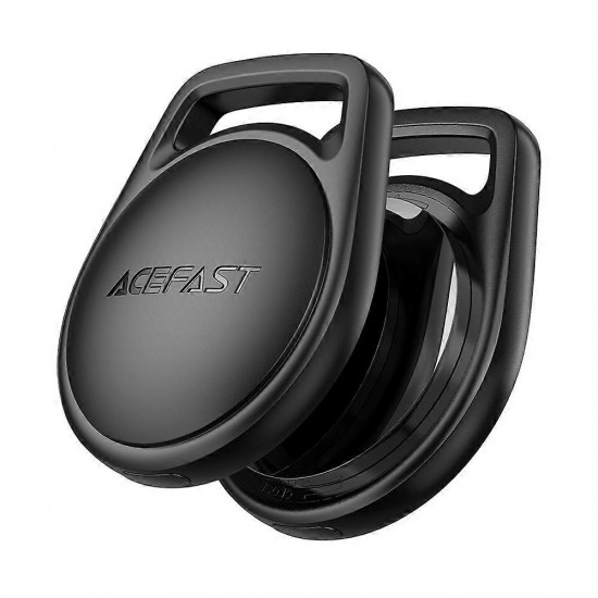Acefast (4pack) Smart Tracker (S2) Compatible Apple Find My (iOS Only), with Lanyard, Bluetooth, 230mAh Black