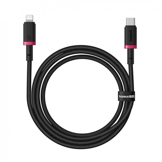 Baseus Data Cable Dura Series (P10377800U01 01) Type C to Lightning, Fast Charging, PD 20W, Nylon, 1m Red / Black Baseus Data Cable Dura Series (P10377800U01 01) Type C to Lightning, Fast Charging, PD 20W, Nylon, 1m Red / Black