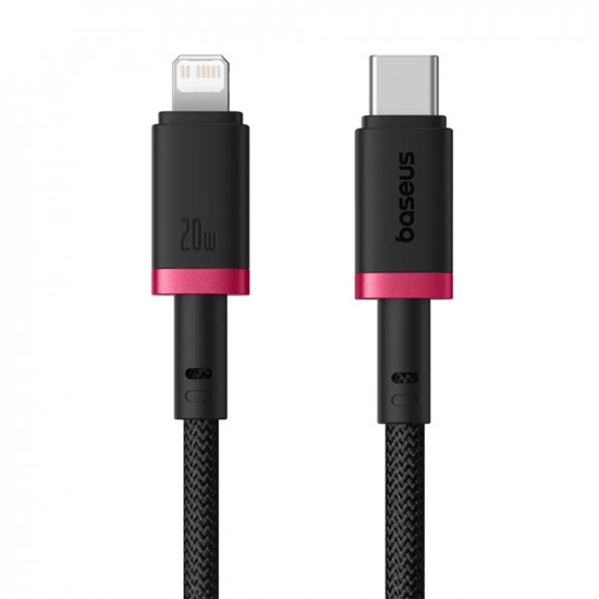 Baseus Data Cable Dura Series (P10377800U01 01) Type C to Lightning, Fast Charging, PD 20W, Nylon, 1m Red / Black Baseus Data Cable Dura Series (P10377800U01 01) Type C to Lightning, Fast Charging, PD 20W, Nylon, 1m Red / Black