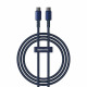 Baseus Data Cable Tungsten Gold (P10319800321 03) Type C to Type C, Super Fast Charge, 100W, 480Mbps, 1m Navy Blue