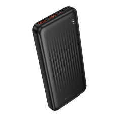 Borofone Power Bank Clever Series (BJ80) 2x USB, Type C, Indicator LED, QC 3.0, 22.5W, PD20W, 37Wh, 10000mAh Black