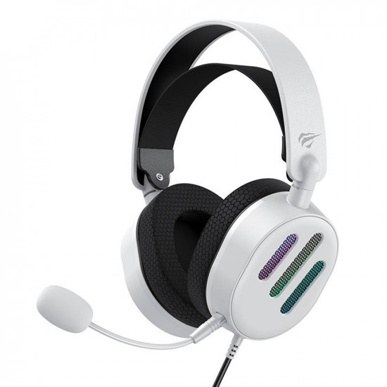 Havit Wired Gaming Headphones (H2038U) USB, RGB Lights, Microphone, Surround Sound White