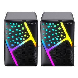 Havit Speaker for Computer (SK763) USB 2.0, RGB Lights Black