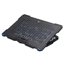 Havit Cooling Pad (F2076) for Laptop 17", 2 x USB, 1200 2400rpm, 20dB, 5 Fans, Adjustable Black