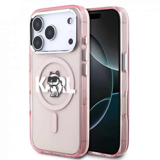 Karl Lagerfeld IML Choupette Sketch Logo MagSafe (KLHMP17LHGCHGKBP) iPhone 17 Pro Pink