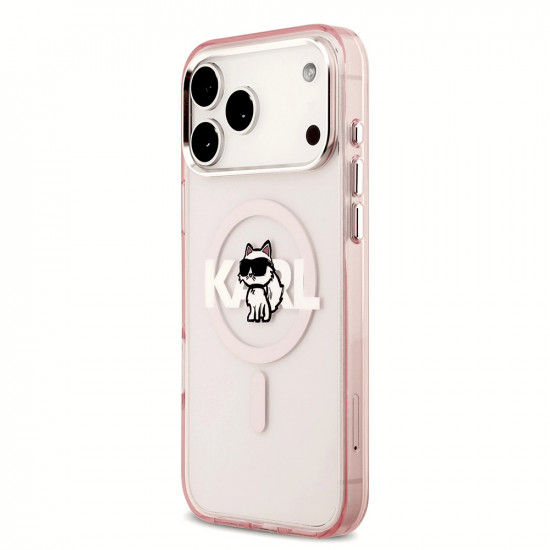 Karl Lagerfeld IML Choupette Sketch Logo MagSafe (KLHMP17XHGCHGKBP) iPhone 17 Pro Max Pink
