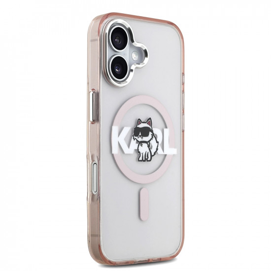Karl Lagerfeld IML Choupette Sketch Logo MagSafe (KLHMP17SHGCHGKBP) iPhone 17 Pink