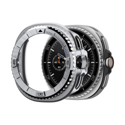 Spigen Bezel Tune Pro Pilot for Samsung Galaxy Watch8 Classic, Stainless Steel Silver