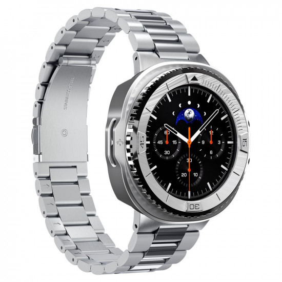 Spigen Bezel Tune Pro Pilot for Samsung Galaxy Watch8 Classic, Stainless Steel Silver