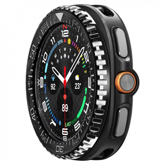 Spigen Bezel Tune Pro Diver for Samsung Galaxy Watch8 Classic, Stainless Steel Black