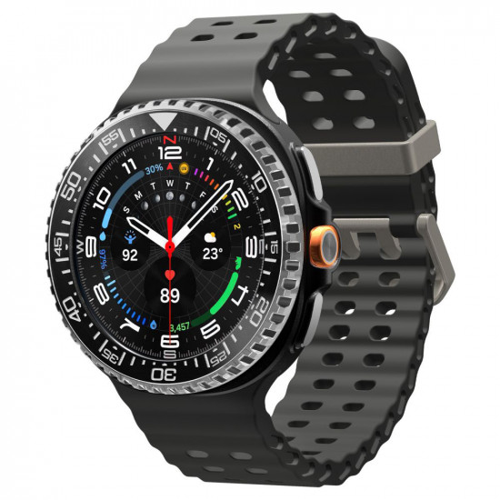 Spigen Bezel Tune Pro Diver for Samsung Galaxy Watch8 Classic, Stainless Steel Black