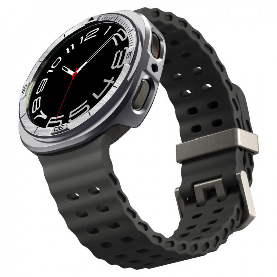 Spigen Bezel Tune Pro Pilot for Samsung Galaxy Watch8 44mm, Stainless Steel Silver