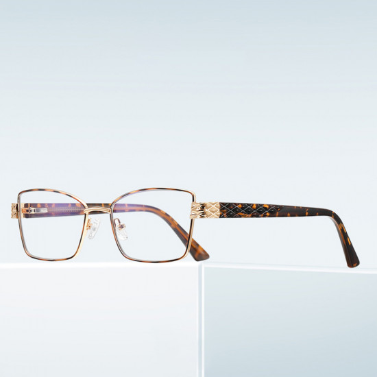 Techsuit Anti Blue Light Glasses Reflex PC (3171) for Women, Rectangle, Metal Frame, AC Lens Black Techsuit Anti Blue Light Glasses Reflex PC (3171) for Women, Rectangle, Metal Frame, AC Lens Black