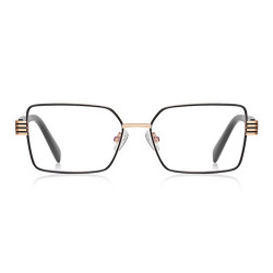 Techsuit Anti Blue Light Glasses Reflex PC (3160) for Women, Rectangle, Metal Frame, AC Lens Black