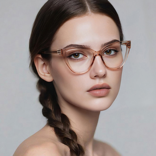 Techsuit Anti Blue Light Glasses Reflex PC (2279) for Women, Cat Eye, TR90&Metal Frame, AC Lens Leopard