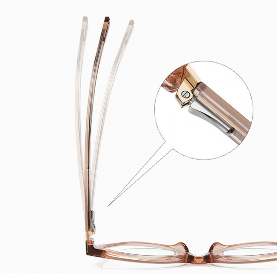 Techsuit Anti Blue Light Glasses Reflex PC (2279) for Women, Cat Eye, TR90&Metal Frame, AC Lens Leopard