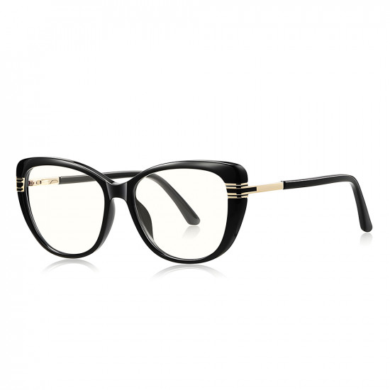Techsuit Anti Blue Light Glasses Reflex PC (2274) for Women, Oversized, TR90&Metal Frame, AC Lens Black Techsuit Anti Blue Light Glasses Reflex PC (2274) for Women, Oversized, TR90&Metal Frame, AC Lens Black