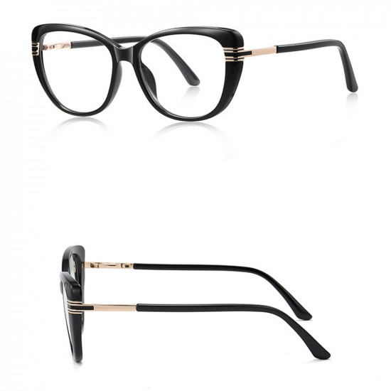 Techsuit Anti Blue Light Glasses Reflex PC (2274) for Women, Oversized, TR90&Metal Frame, AC Lens Black Techsuit Anti Blue Light Glasses Reflex PC (2274) for Women, Oversized, TR90&Metal Frame, AC Lens Black