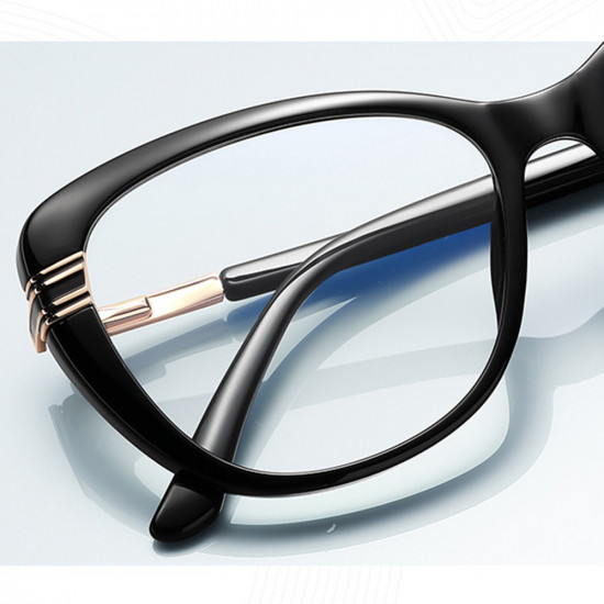 Techsuit Anti Blue Light Glasses Reflex PC (2274) for Women, Oversized, TR90&Metal Frame, AC Lens Black Techsuit Anti Blue Light Glasses Reflex PC (2274) for Women, Oversized, TR90&Metal Frame, AC Lens Black
