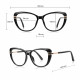 Techsuit Anti Blue Light Glasses Reflex PC (2274) for Women, Oversized, TR90&Metal Frame, AC Lens Black Techsuit Anti Blue Light Glasses Reflex PC (2274) for Women, Oversized, TR90&Metal Frame, AC Lens Black