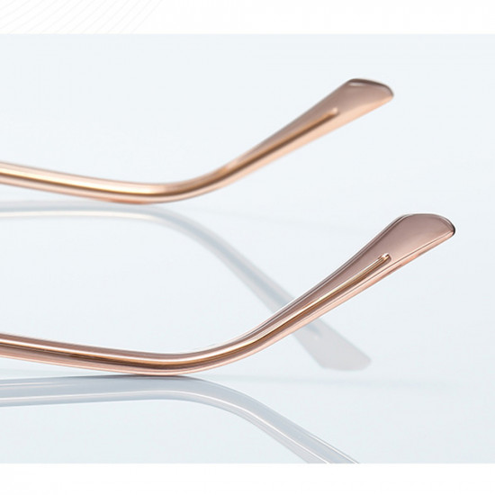 Techsuit Anti Blue Light Glasses Reflex PC (2273) for Women, Oversized, TR90&Metal Frame, AC Lens Transparent/Brown