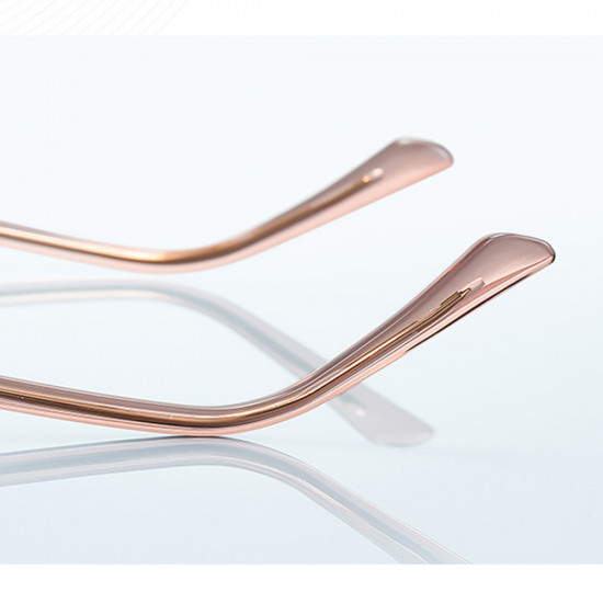 Techsuit Anti Blue Light Glasses Reflex PC (2265) for Women, Butterfly, TR90&Metal Frame, AC Lens Transparent/Brown